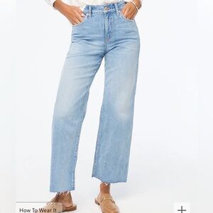 Jcrew wide leg cropped jeans!